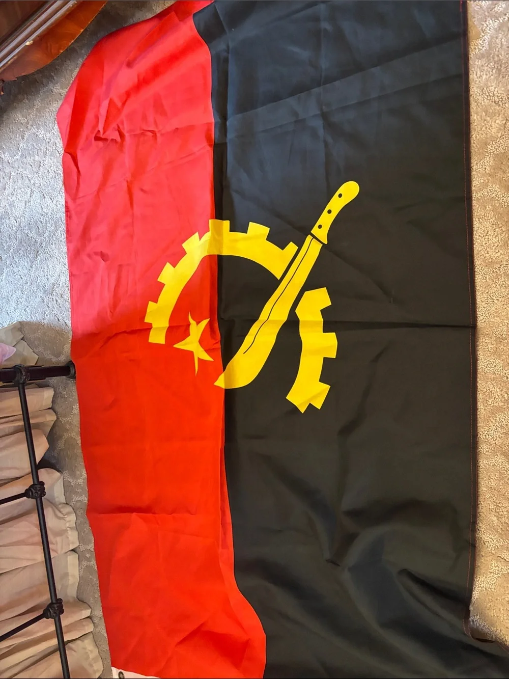 Angola Flag  - Red, Black & Yellow